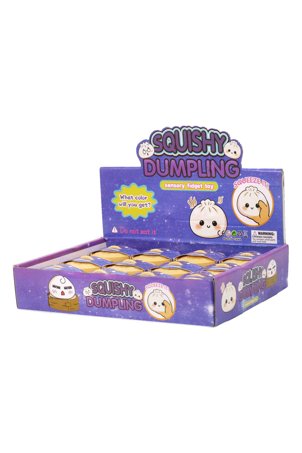 Mini Dumpling Glitter Water Bead Filled Squishy - 2 Inch