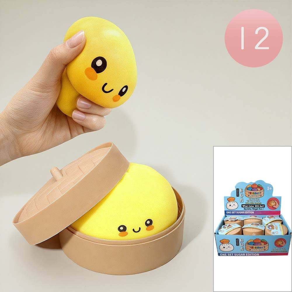 12PCS - Rainbow Squishy Mystery Dumpling Stress Relief Squeeze Toy