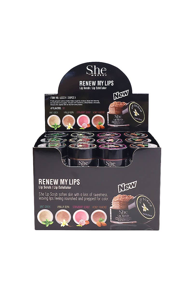 SHE LSC01 Renew My Lips Sweet Lip Scrub - 36 pcs