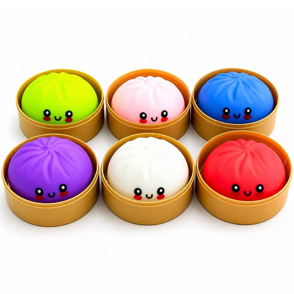 12PCS - Rainbow Squishy Mystery Dumpling Stress Relief Squeeze Toy
