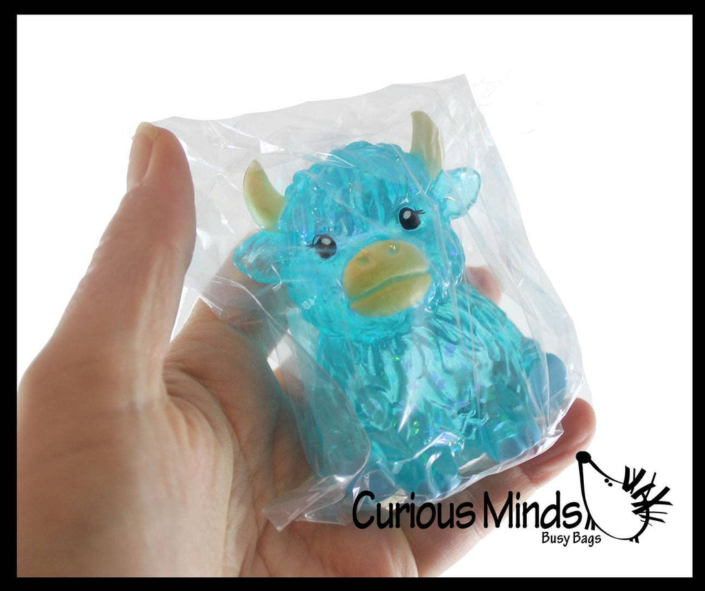 Highland Cow Shaped Ball - Thick Glue/Gel Syrup Molasses Stretch Ball Maltose- Ultra Squishy and Moldable Slow Rise Relaxing Sensory Fidget Stress Toy