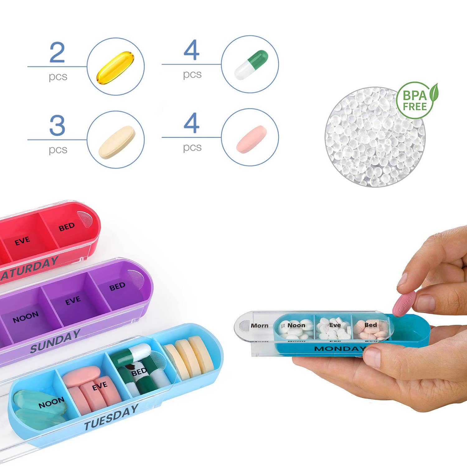 Stackable Vitamin Pill Organizer